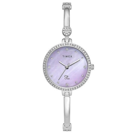 TIMEX Fria Women Quartz Mother Of Pearl Dial Analog Brass Watch TWEL18400