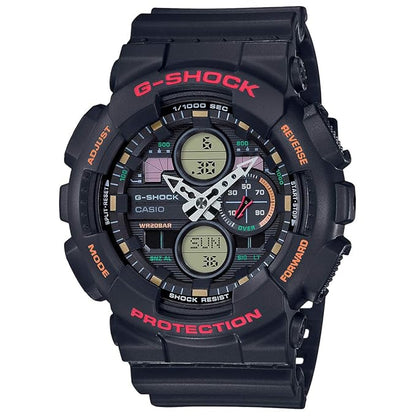 Casio G-Shock GA-140-1A4DR Analog-Digital Black Dial Men Watch Black Resin Strap (G976)