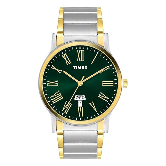 Timex Trendline Round 39mm Green Dial Analog Watch  - For Men TW000R470