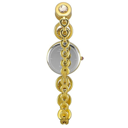 TIMEX Fria Analog Watch for Women with Silver Round Dial & Gold Brass Bracelet Band Water Resistant Women's Wrist Watches - TWEL16400