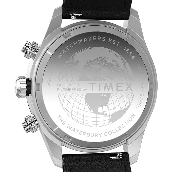 TIMEX Waterbury Heritage Analog Silver Round Dial Men's Wrist Watch - TW2Y19300IK
