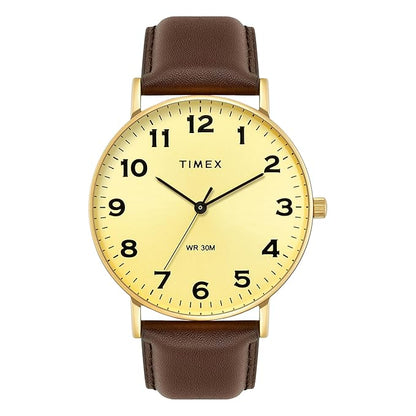 TIMEX Classics Champagne Round Dial Analog Men's Watch - TWTG12203