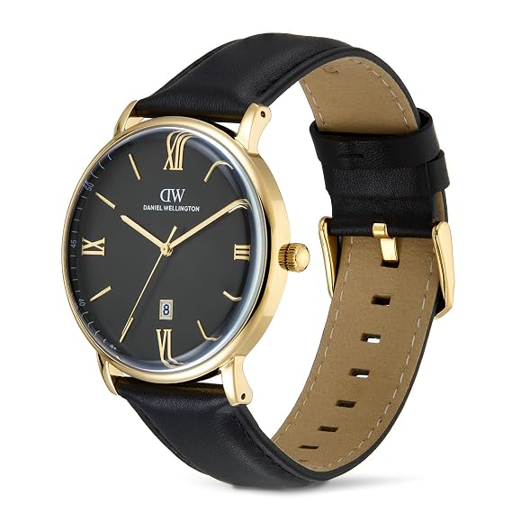 Daniel Wellington Round 42mm Black Dial Analog Men Watch - DW0DG1801