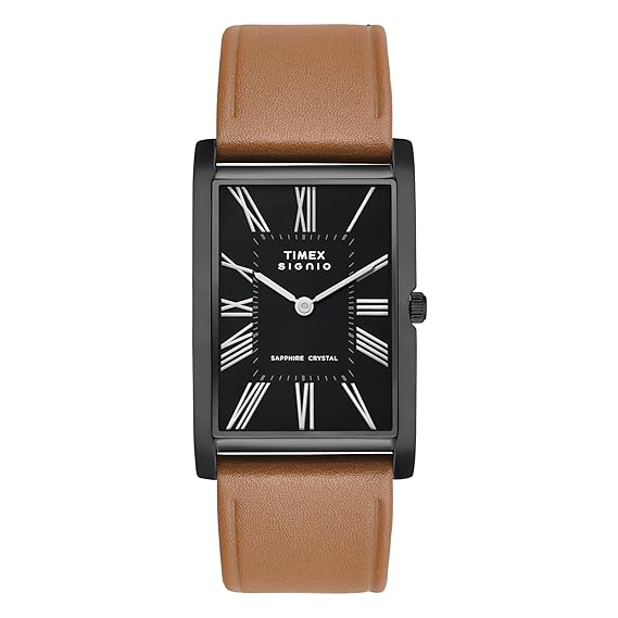 Timex Signio Rectangle 28mm Black Dial Analog Men Watch - TWEG34302