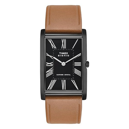 Timex Signio Rectangle 28mm Black Dial Analog Men Watch - TWEG34302