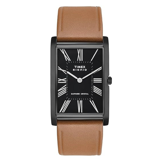 Timex Signio Rectangle 28mm Black Dial Analog Men Watch - TWEG34302