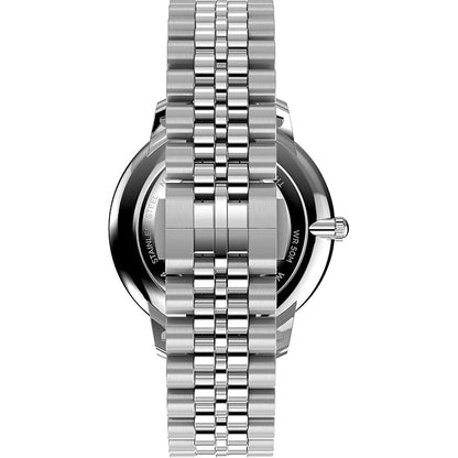 TIMEX Waterbury Metropolitan Analog Black Round Dial & Silver Stainless Steel Bracelet Band Water Resistant Men's Wrist Watch - TW2Y23300IK