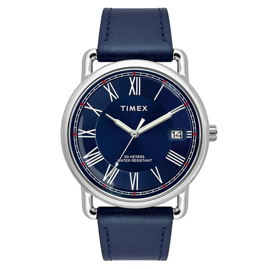 TIMEX Analog Watch for Men with Round Dial & Water Resistant Man's Wrist Watches TWEG25600