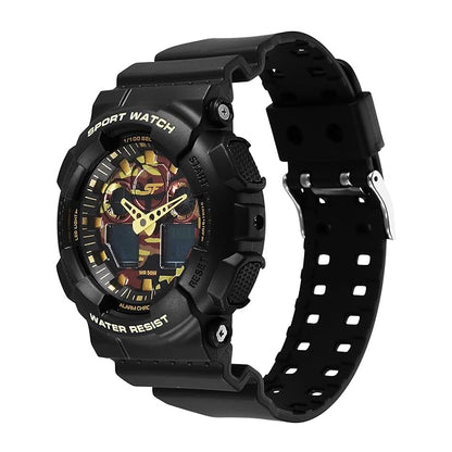 SF Vigour Quartz Digital Analog Digital Multicolor Dial with Black Color Plastic Strap Watch for Unisex NT87058PP05