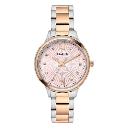 Timex Trendline Women Quartz Green Dial Analog Stainless Steel Watch TWTL12115