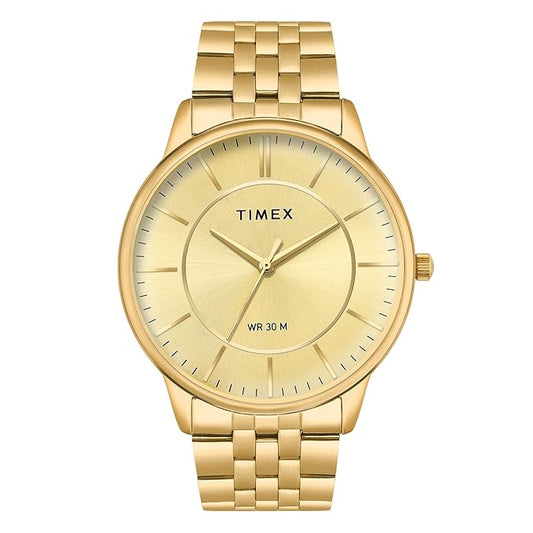TIMEX Classics Analog Watch for Men with Round Dial & Water Resistant Man's Wrist Watches - TWTG12104