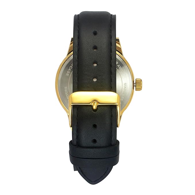 TIMEX Analog Watch for Man with Red Round Dial & Black Leather Strap Band Water Resistant Men's Wrist Watches - TWEG19938