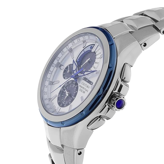 Seiko Stainless Steel Analog White Dial Men Watch-Ssc787P9, Bandcolor-Silver