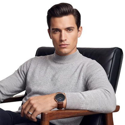 Daniel Wellington Round 42mm Black Dial Analog Men Watch - DW0DG2001