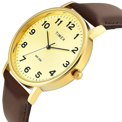 TIMEX Classics Champagne Round Dial Analog Men's Watch - TWTG12203