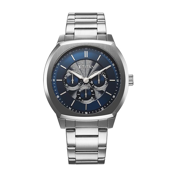 Titan Analog Blue Dial Men's Watch-90213SM01