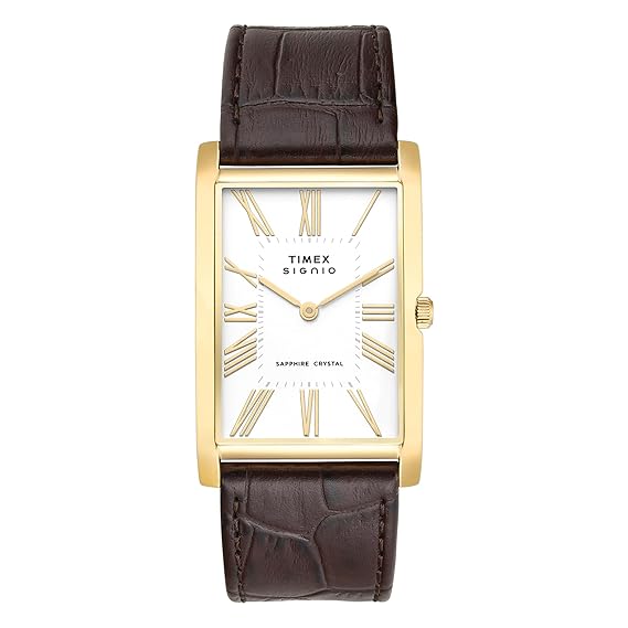 Timex Signio Rectangle 28mm White Dial Analog Men Watch - TWEG34300