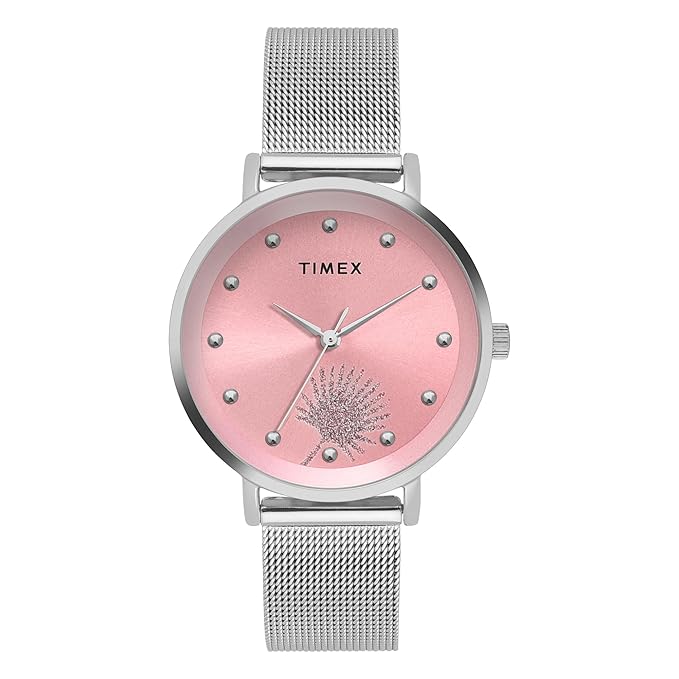 TIMEX Analog Watch for Woman with Round Dial & Water Resistant TWEL12921