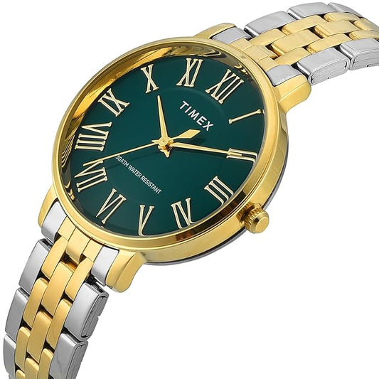 TIMEX Analog Watch for Woman with Round Dial & Water Resistant Women's Wrist Watches TWEL19107