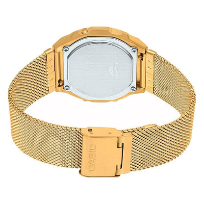 Casio Unisex Stainless Steel Digital Gold Dial Watch-A1000Mg-9Ef- D265