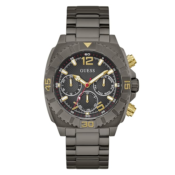 GUESS Traction Analog Watch for Men with Round Dial & Water Resistant Man's Wrist Watches