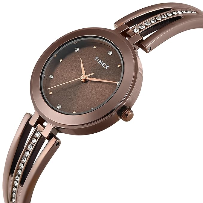 TIMEX Brown Round Dial Analog Women's Watch - TWTL10324