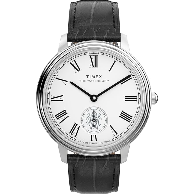 TIMEX Waterbury Silver-Tone Round Dial Analog Men's Watch - TW2Y23100UJ