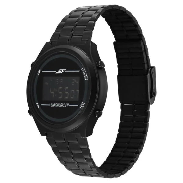 Sonata CirQle Digital Dial Stainless Steel Strap Watch For Men 77162PM02W