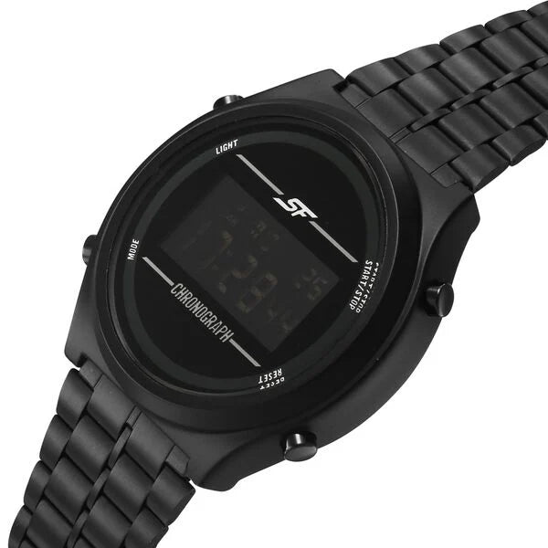 Sonata CirQle Digital Dial Stainless Steel Strap Watch For Men 77162PM02W