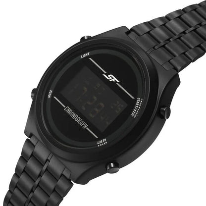 Sonata CirQle Digital Dial Stainless Steel Strap Watch For Men 77162PM02W