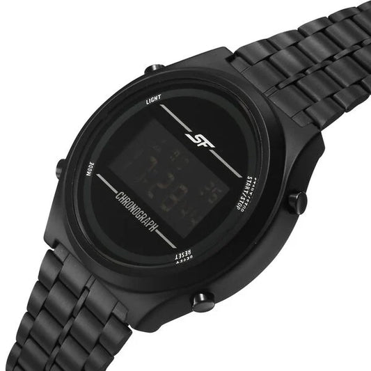 Sonata CirQle Digital Dial Stainless Steel Strap Watch For Men 77162PM02W