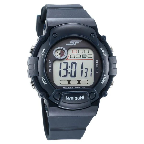 Sonata Digital Dial Grey Plastic Strap Watch for Men NU7982PP11