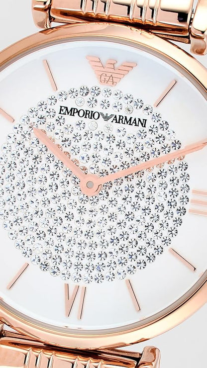 Emporio Armani Stainless Steel Analog White Dial Women Watch-AR11244