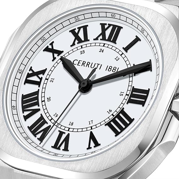 Cerruti FW25 with 3 Hands White Dial Silver Stainless Steel Strap Watch for Men - CECIWGH0042601