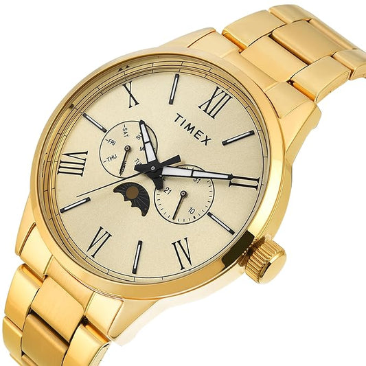 TIMEX Analog Watch for Men with Round Dial & Water Resistant Man's Wrist Watches - TWEG19945