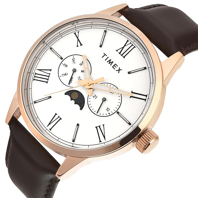 TIMEX Analog Watch for Men with Round Dial & Water Resistant Man's Wrist Watches - TWEG19943