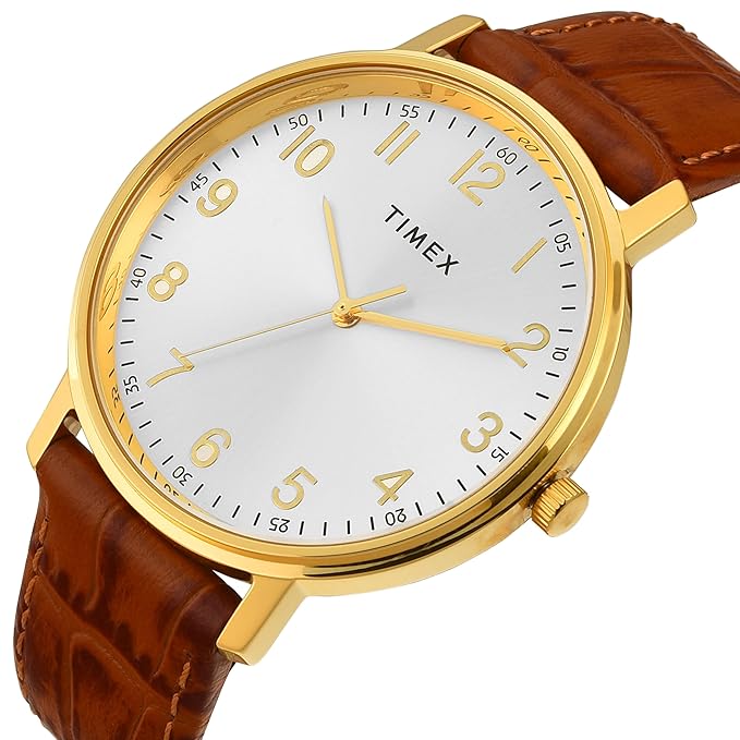 TIMEX Analog Watch for Man with Silver Tone Round TW0TG8026