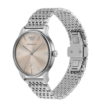 Emporio Armani Stainless Steel Analog White Dial Men's Watch- AR60082