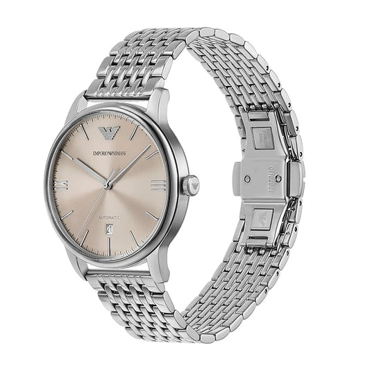 Emporio Armani Stainless Steel Analog White Dial Men's Watch- AR60082