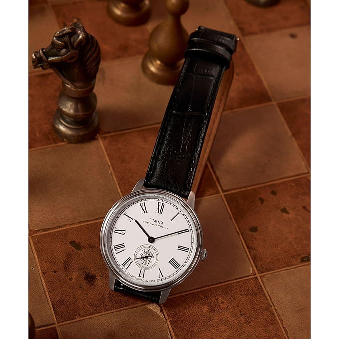 TIMEX Waterbury Silver-Tone Round Dial Analog Men's Watch - TW2Y23100UJ