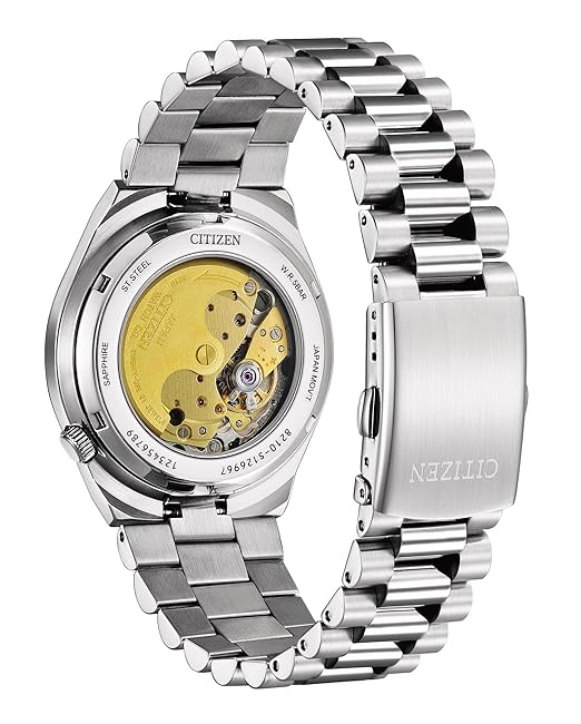 Citizen Stainless Steel Mens Automatic Gents Analog Watch - Tsuyosa Collection - Nj0150-56W, Dial-Color:Red, Band Color:Silver