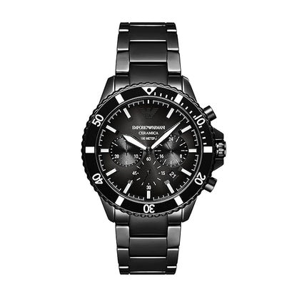 Emporio Armani Analog Gray Dial Men's Ceramic Watch-AR70010