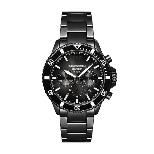 Emporio Armani Analog Gray Dial Men's Ceramic Watch-AR70010