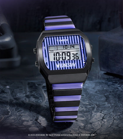 Timex x Wednesday T80 36mm Stainless Steel Expansion Band Watch - TW2Y19500X6