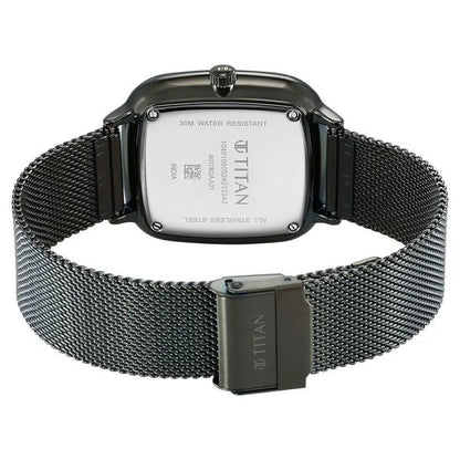 Titan Avant Garde Quartz Multifunction Brown Dial With Green Color Stainless Steel Strap Watch For Men nu90178qm02