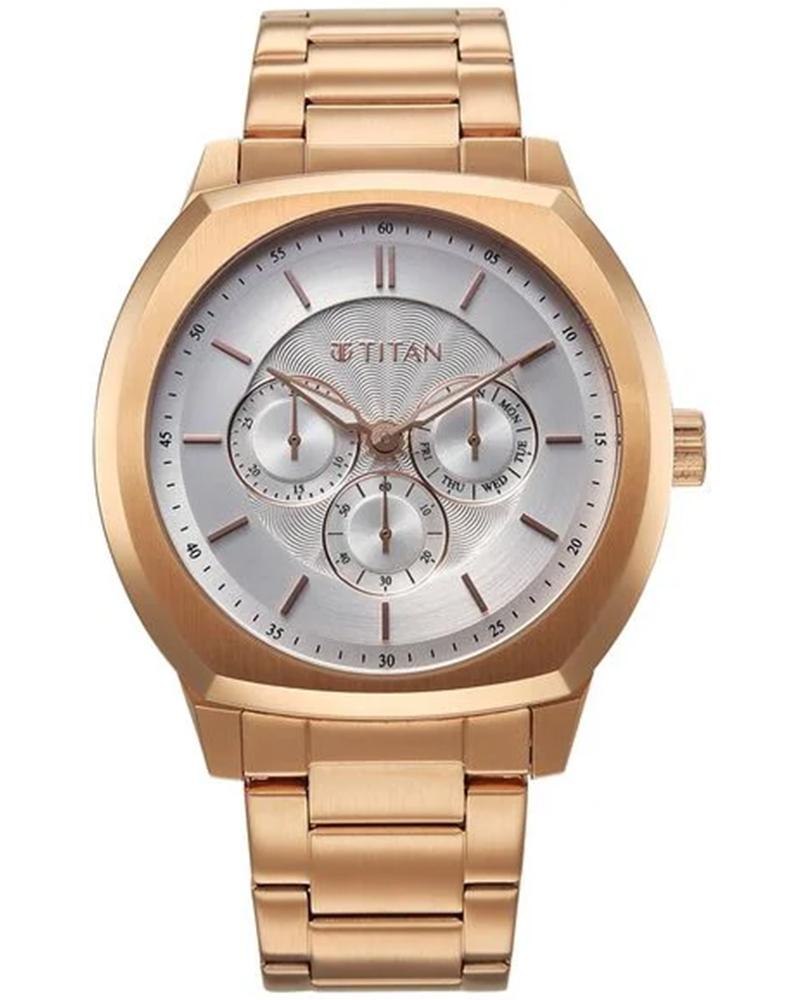 Titan Regalia Arc Quartz Silver Round Dial Men's Watch / Analog Watch - For Men 90213WM01|90213WM01|90213WM01
