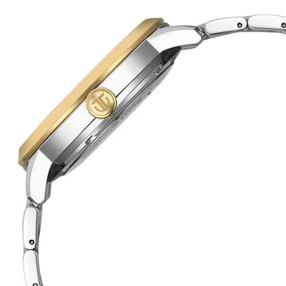 Titan Phoenix Skeletal Automatic Analog with Silver Dial, Gold & Steel Strap Watch for Men 90223bm01 Men's Watch