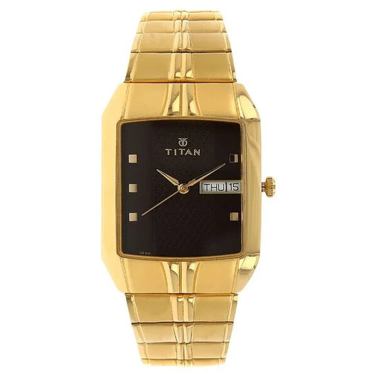 Titan Quartz Analog with Day and Date Silver Dial Stainless Steel Strap Watch for Men nh9264ym04