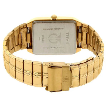 Titan Quartz Analog with Day and Date Silver Dial Stainless Steel Strap Watch for Men nh9264ym04