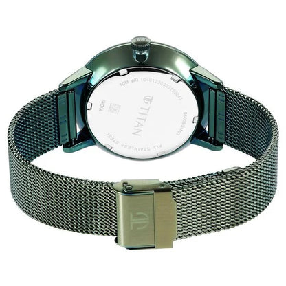 Titan Modern Classics Green Dial Quartz Multifunction Stainless Steel Strap Watch for Men nt94006qm03